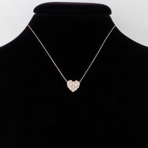 Quilted Pearl Heart Necklace